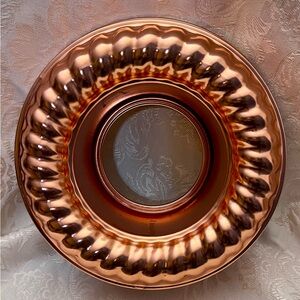 Mirro Copper Tone 6 Cup 1.5 Qt Jello Mold Bundt Cake Pan Wall Decor VTG MCM Rare